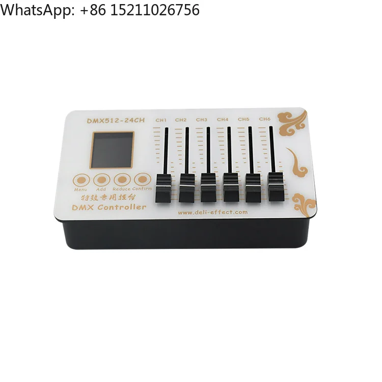 

DELIFX 3,7 В аккумулятор Беспроводной Dmx512 24-канальный контроллер ЖК-дисплей DMX Столы для сценического освещения Схема Dj Effect Machines