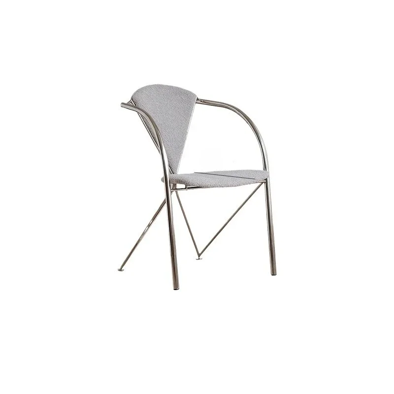 

Nordic dining chair, household stainless steel chair, backrest stool, modern simple desk chair, office chair