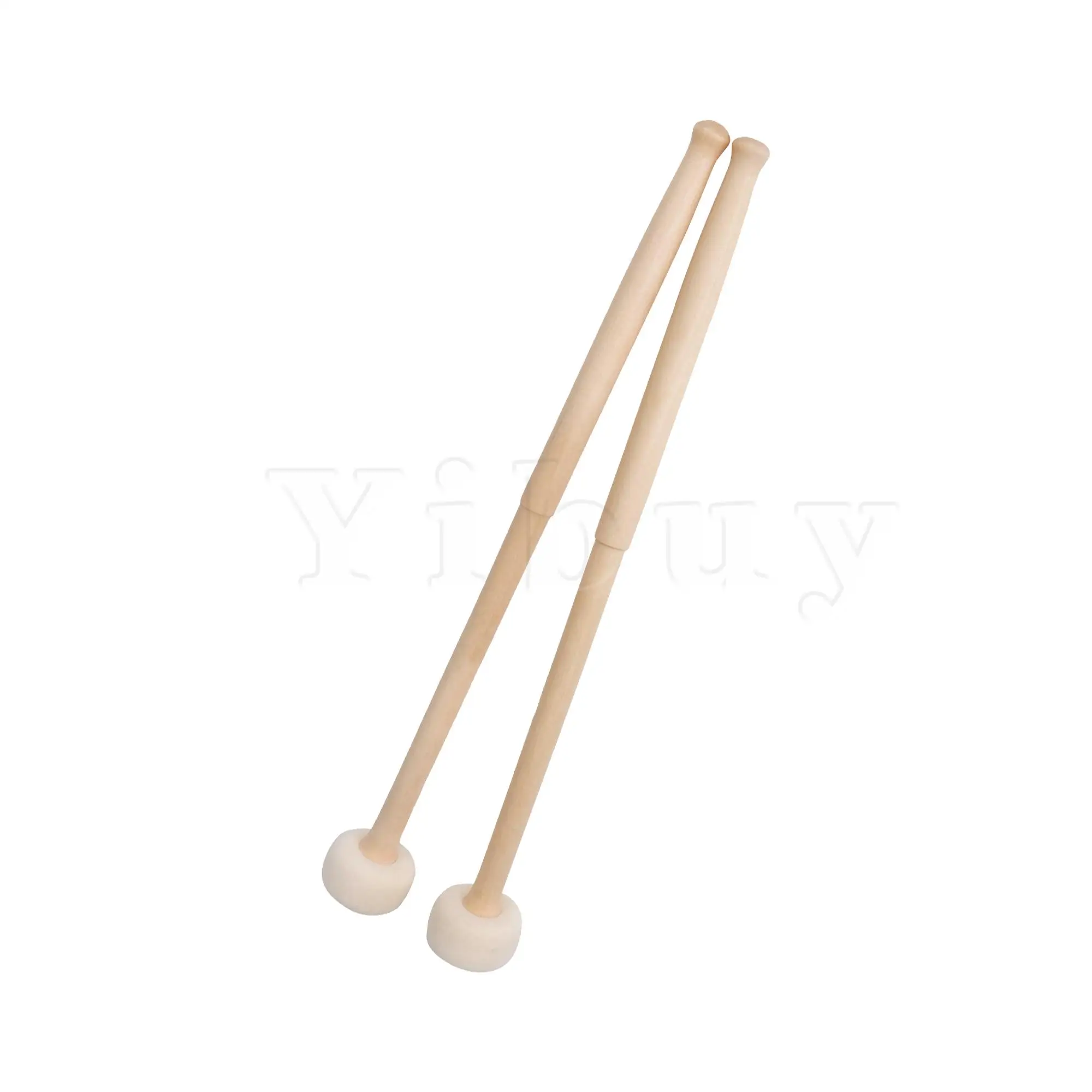 Yibuy 10 Pcs Timpani Sticks Mallets Kit for Bass Drum Felt Head Percussion