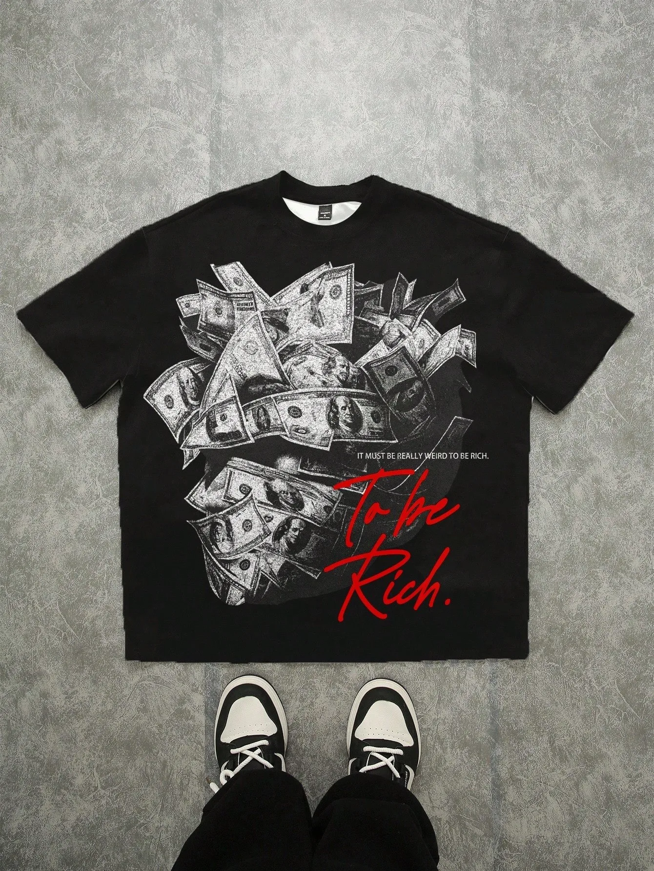 2026 Summer Men's T-shirt with Letter Print Breathable and Lightweight Casual Roller Skating Hip-Hop Style Male T-shirt