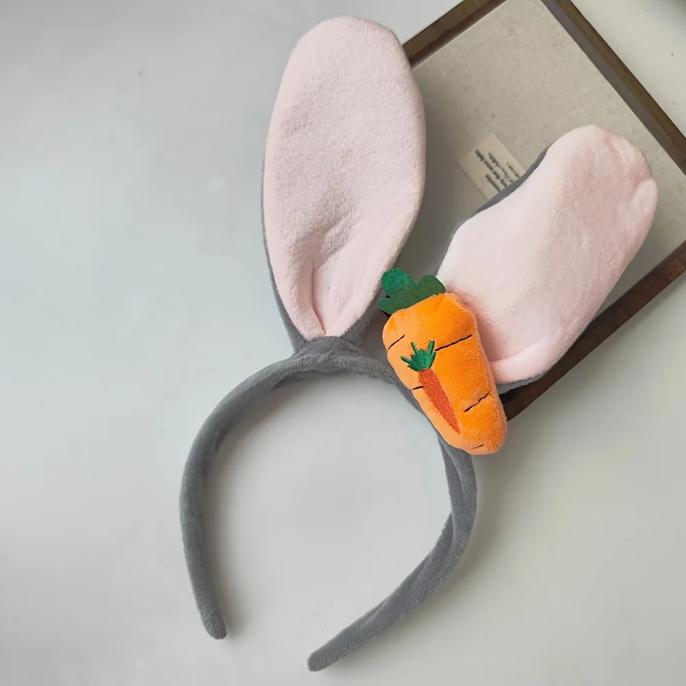Osterhasen-Ohren-Haarband für Damen, Hochwertige Haarspange für den Oberkopf, Niedliches Gesichtswasch-Stirnband, Haaraccessoire – Detail 5