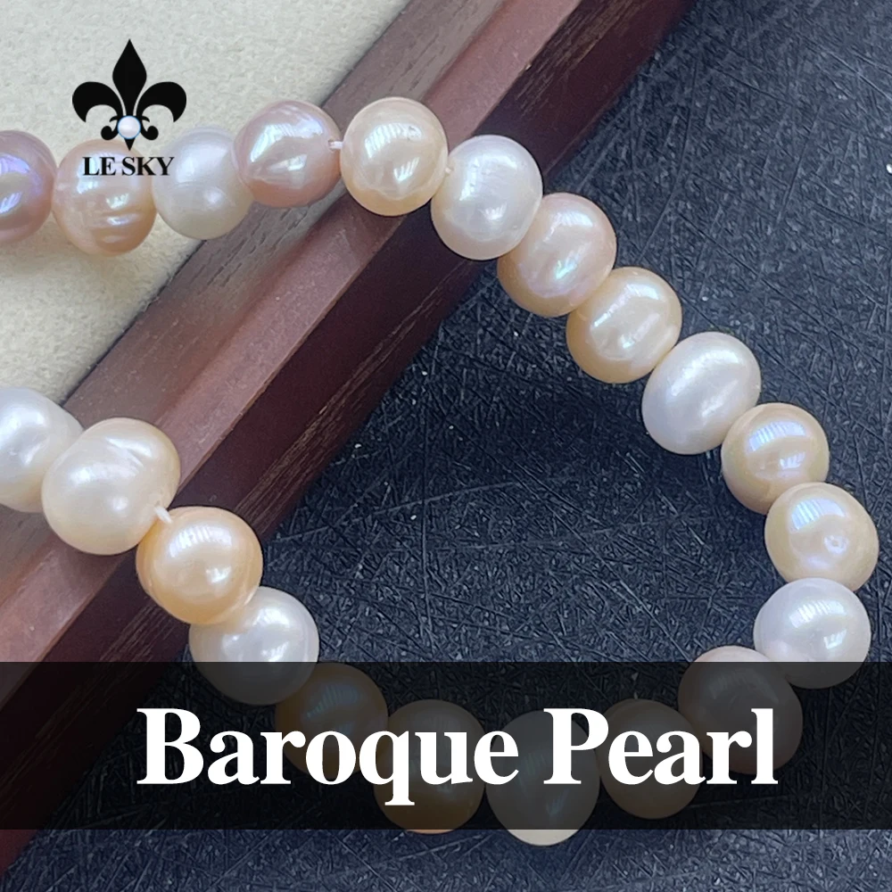 

9-10mm Natural Freshwater Pearl Beads Round Color Pearl Loose Spacer Beaded for Making DIY Jewerly Necklace Bracelet