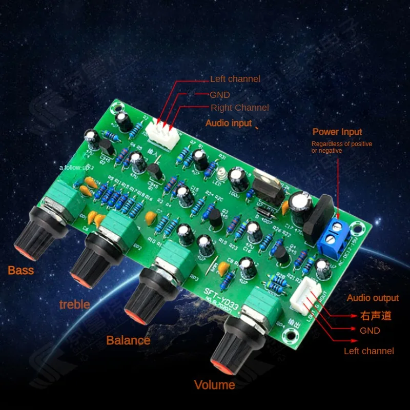 SOTAMIA HiFi Pure Class A Preamp Tone Board Preamplifier Transistor Tuning Board With Balance DIY Home Theater Amplifier Audio