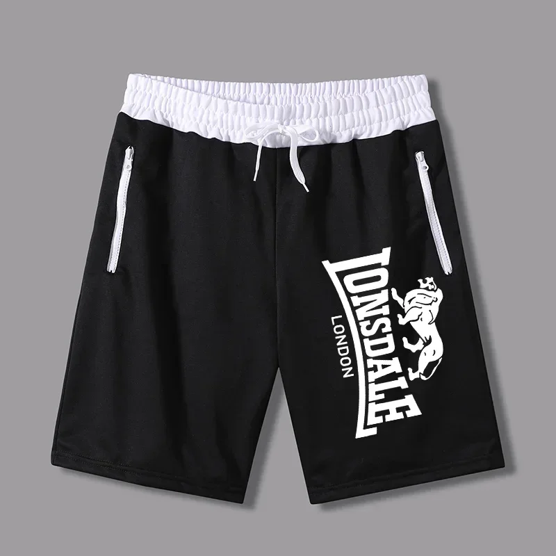 LONSDALE Men\'s sports pocket beach shorts Shorts Summer light pants zipper pocket loose sweatpants