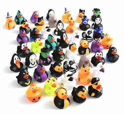 50/100pc Halloween Rubber Ducks Assorted Halloween Themed Rubber Ducks  Ducky Toy Decoration for Halloween Party Favors