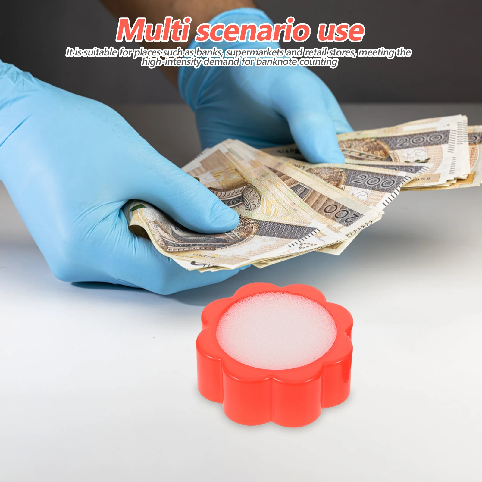 Esponja humectadora de dedos de escritorio, herramienta hidratante compacta para contar dinero y clasificar documentos, uso profesional, 10 Uds.