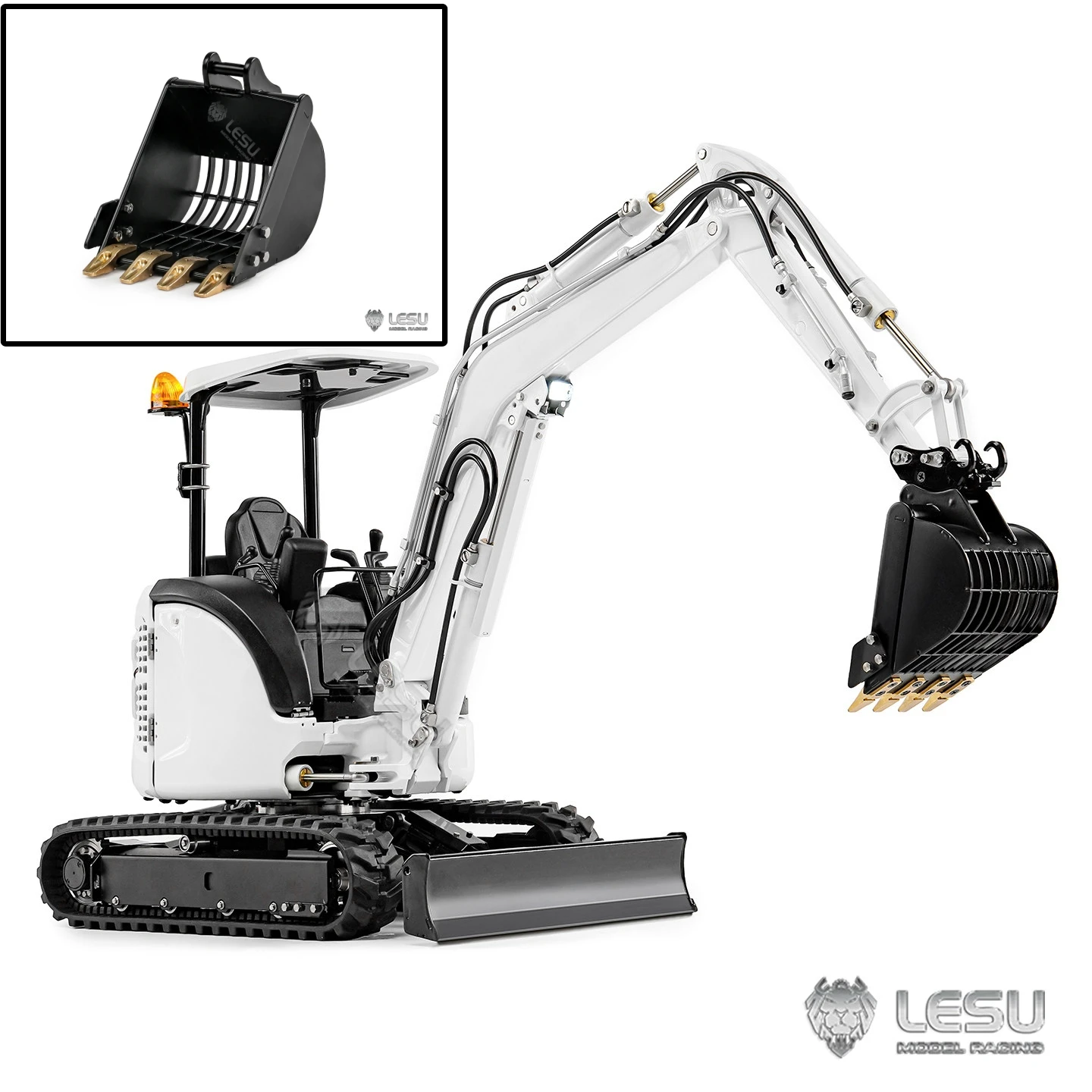 LESU 1/14 Toy Remote-Controlled RC Desktop Mini Excavator BA-B0003 PC30 Quick-Disconnect Coupler Attachments Mounting Bracket