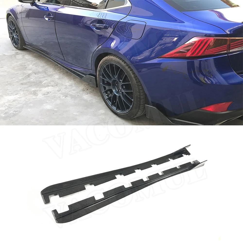 

VACOMUL Carbon Fiber FRP Black Side Skirts Protector BodyKit for LEXUS IS300 IS350 IS F Sport Sedan 4 Door 2013-2018 Car Styling