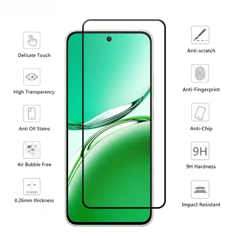 Новое обновление закаленного стекла для OPPO Reno 12F 4G Reno 12 FS Защитная пленка для экрана от царапин и мягкого волокна для линз