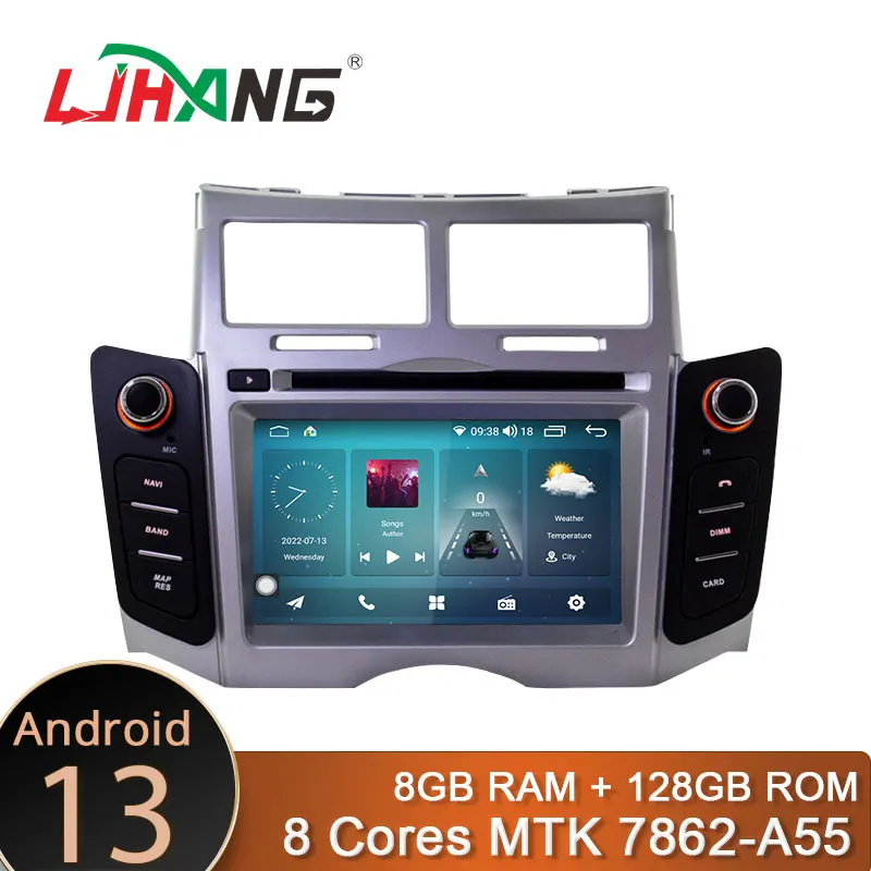 

Android 13 8+128G Car Multimedia Player For Toyota Yaris 2005-2011 GPS Navigation 2Din Radio Stereo Audio dsp carplay