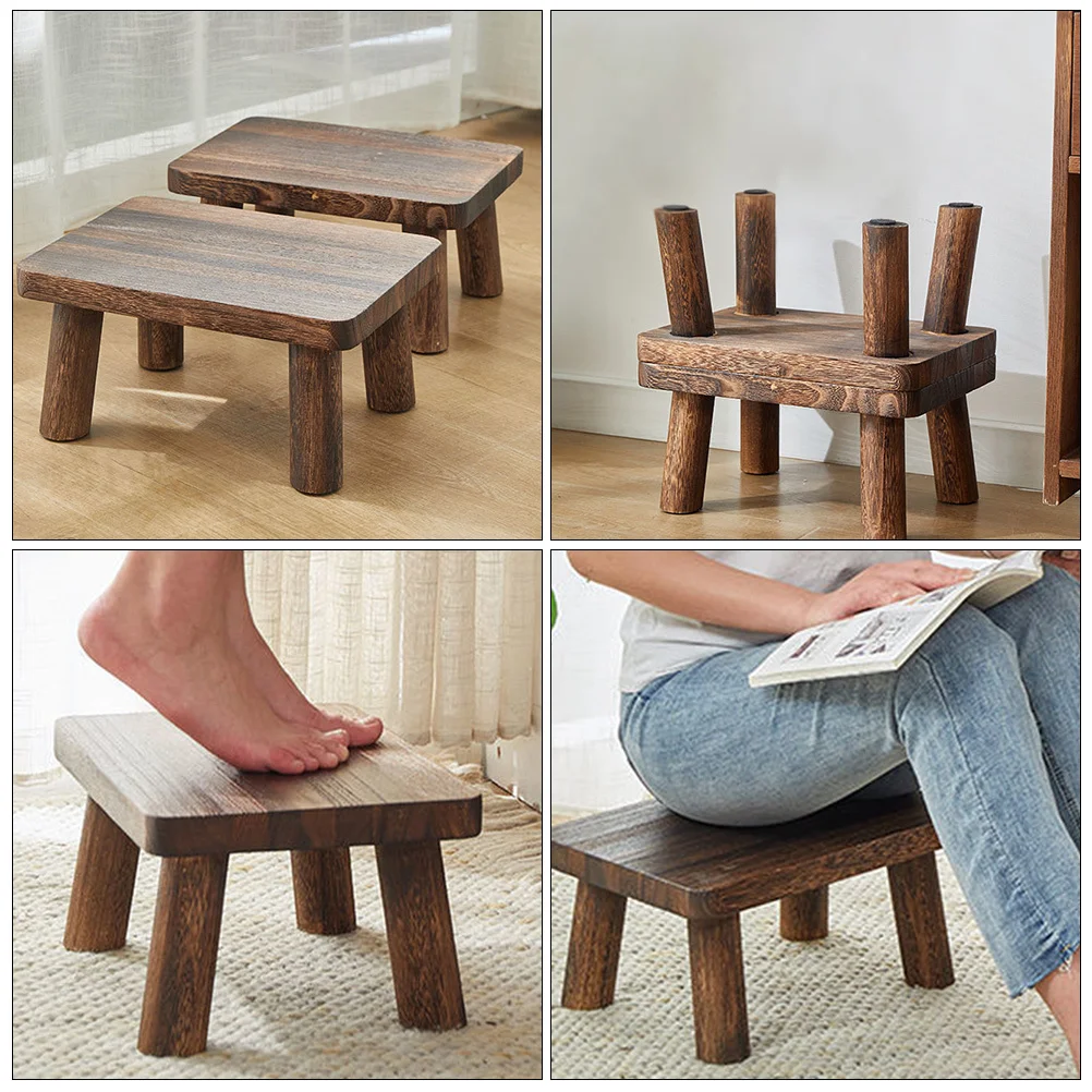 

Wooden Step Stool 30X20X15Cm Small Rectangle Foot Stool For Adults Home Bathroom Kitchen Bedroom Solid Wood