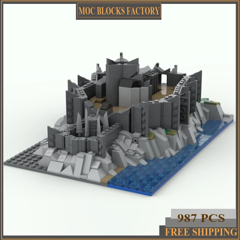 

MOC Building Blocks Castle Model Series Dragonstone Castle Technology Bricks DIY Toys For Kids Children Gifts Microparticle