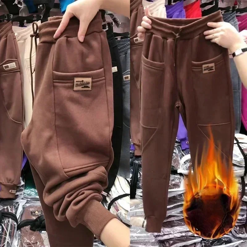 

Women Plush Size 5XL Loose Autumn Winter Harem Pants Drawsring Sweatpants Female High Waist Sports Joggers Casual Ankle-length