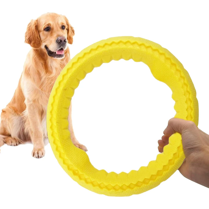 Dog Ring Toys Durable Chewing Flying Floating Training Tools Fetch for Small Medium Large Dogs Throwing Interactive Toy