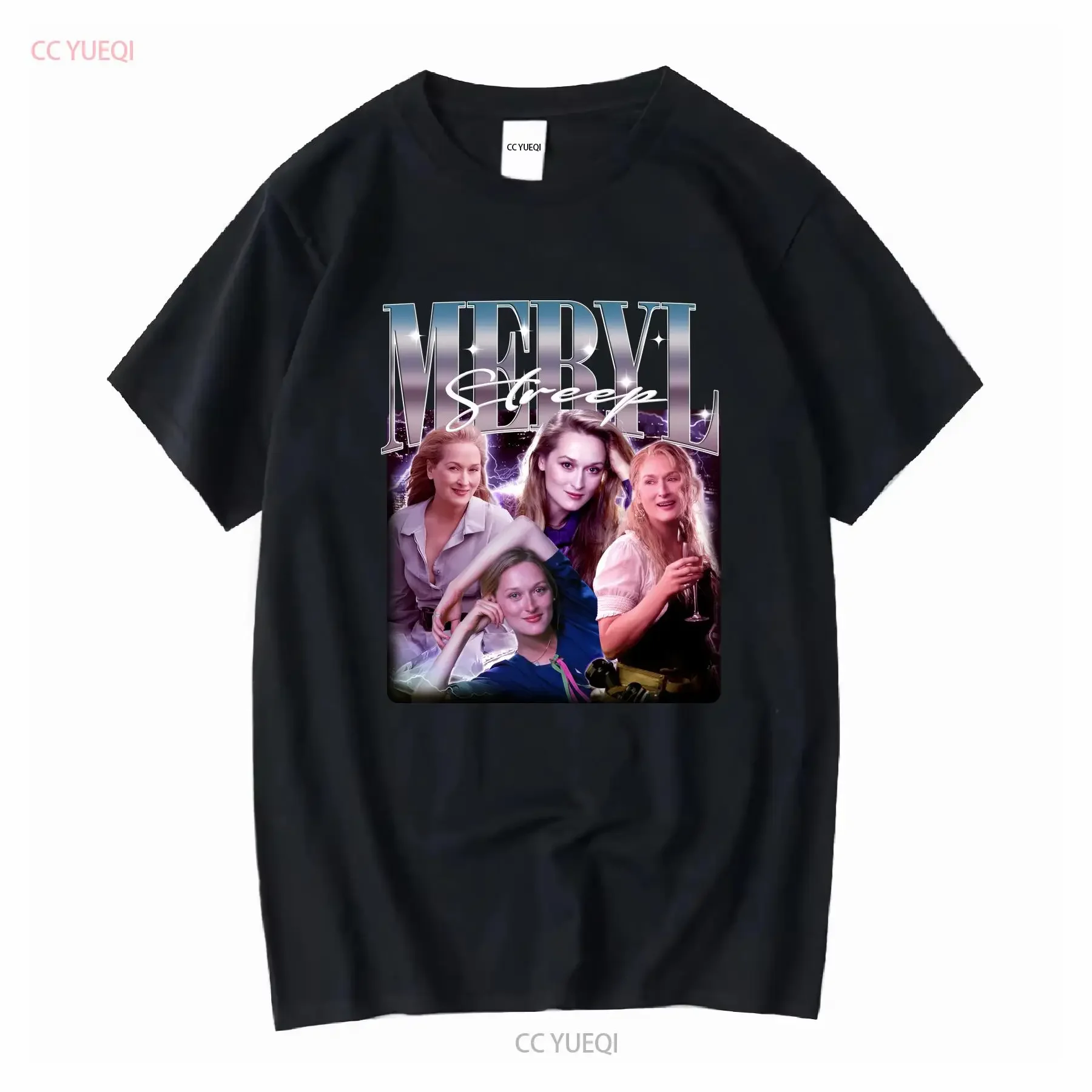 Retro MERYL STREEP Vintage T Shirt Homage 90s Sweater Merch long or short sleeves vintage Washed Casual Unisex homme Slightly