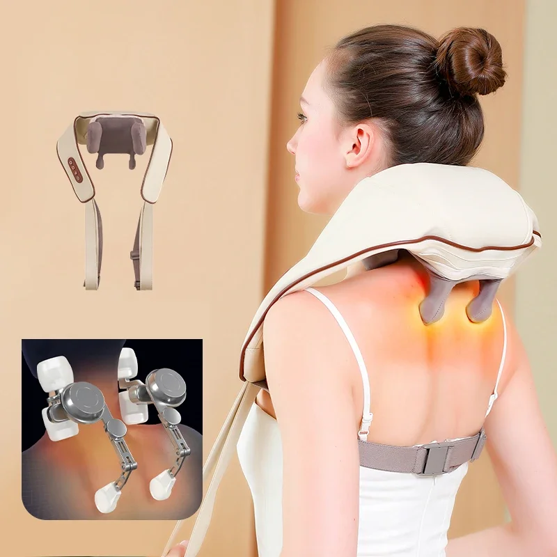 

2023 Hot Sale Electric Shiatsu Neck And Shoulder Relaxer Cervical Massage Neck & Shoulder Massager With Heated