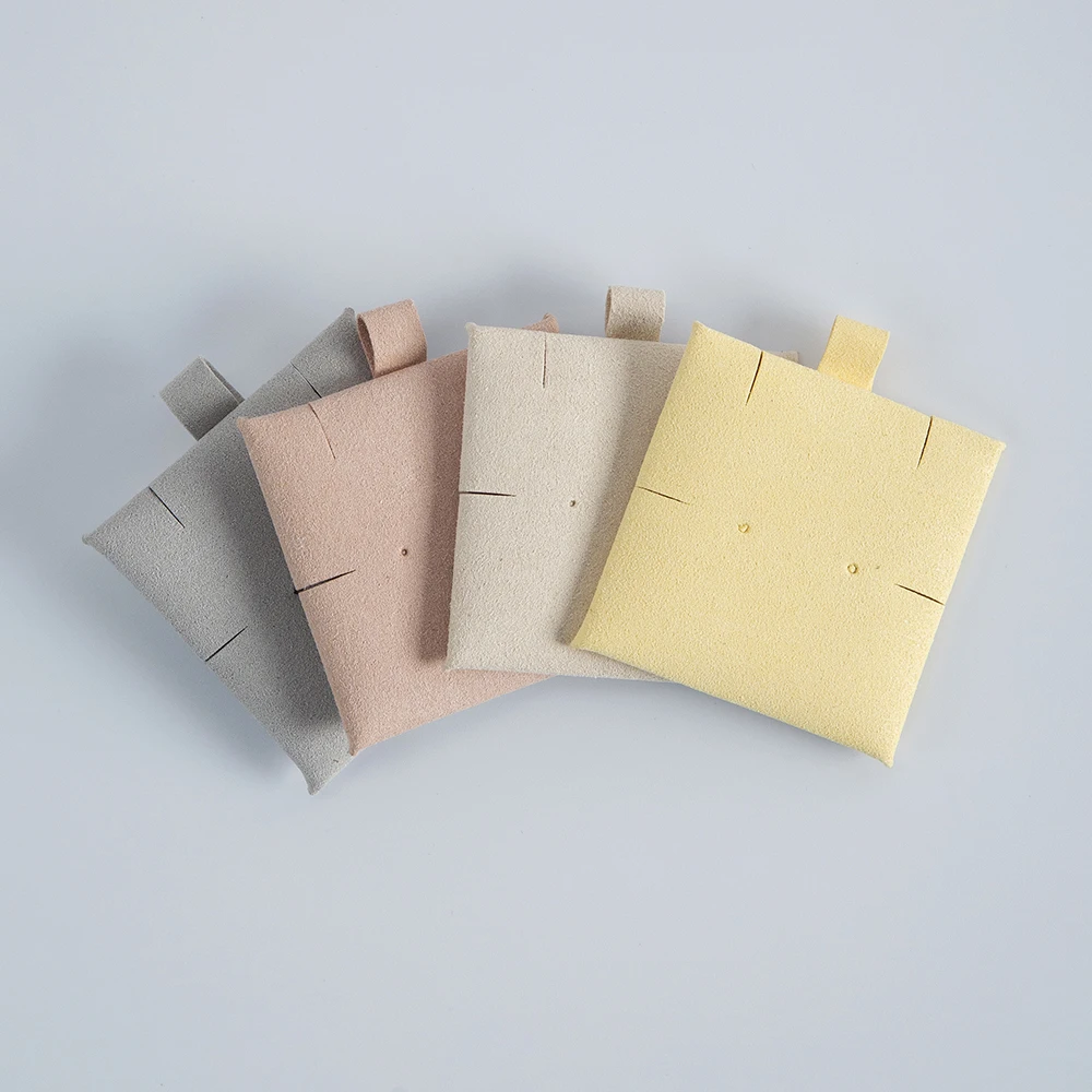 5pcs Microfiber Suede 6x6cm Jewelry Packaging Display Pads Can Personalised Earrings Necklace Bracelets Jewellery Insert Cards