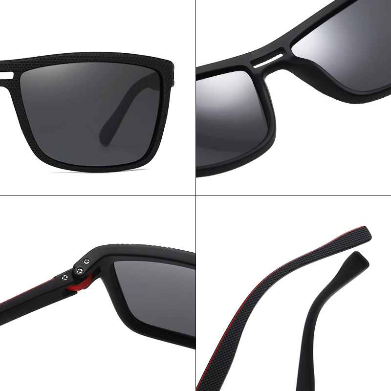 Outdoor Driving Square Myopia Sunglasses Men Polarized Ultraviolet-proof Anti-glare Prescription Sunglasses 0 -0.5 -0.75 To -6.0