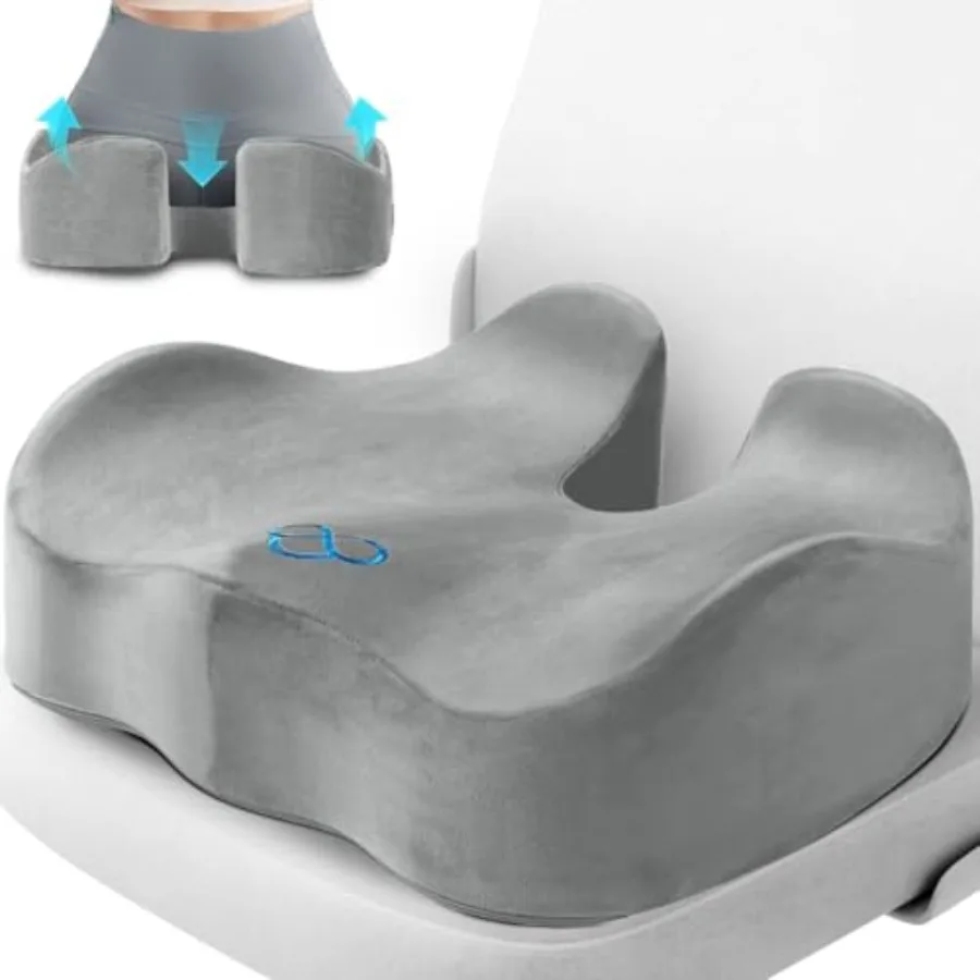 

Seat Cushion Chair Cushions Office Chair Cushions Anti-Slip Bottom and Removable Cover Tailbone Pain Relief Cushion Memory Foam