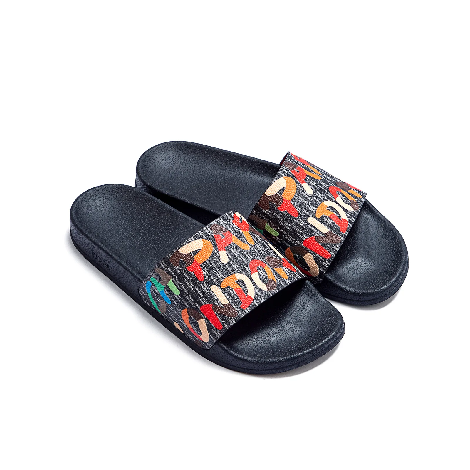 CHHC Female Flip Flops Letter Printing Multi Scene Silicone Beach Slippers Waterproof Summer Outdoor Sandals