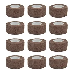 brown Waterproof Therapy Self Adhesive Bandage Muscle Tape Finger Joints Wrap First Aid Kit Pet Elastic