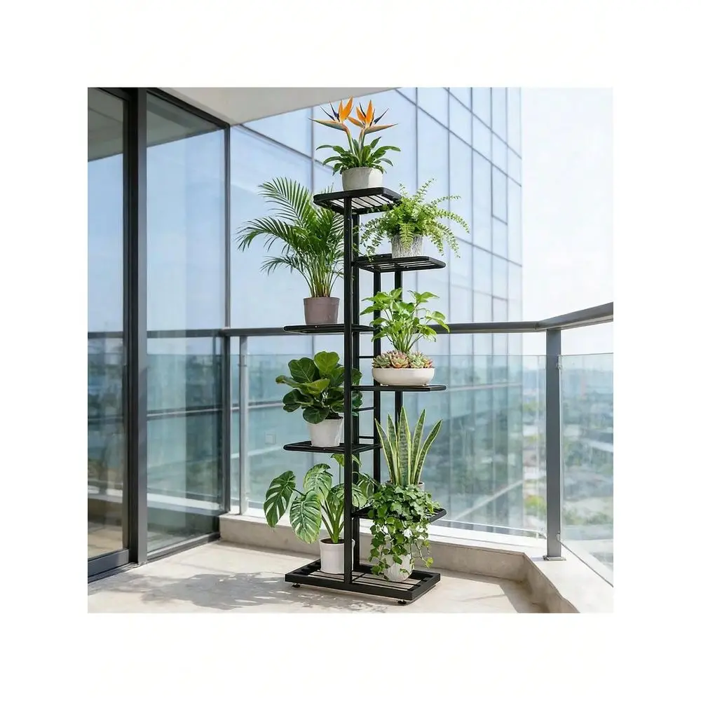 

7 6 5 4 1 Pot MultiLevel Plant Stand Indoor Metal Flower Stand,Home Decorations,Outdoor Flower Pot Display Rack Suitable For Co