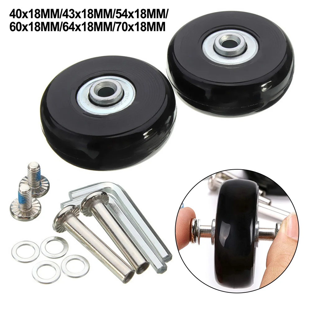 Bagagem Mala Substituição Rodas, Roda de Skate, Acessórios de Substituição, 40mm, 43mm, 54mm, 60mm, 64mm, 70mm, 2Pcs