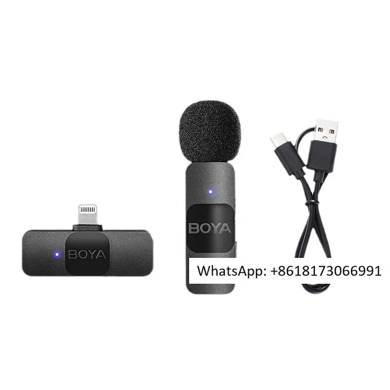 BY-V Wireless Microphone Collar style Mini Phone Live Streaming, Video Recording, and Sound Collection