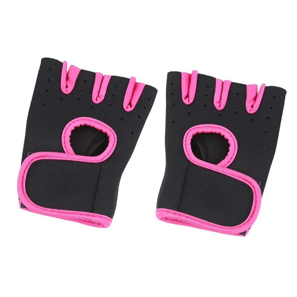 Half Finger Gloves Ultralight Polyester Sport Fitness Gloves Gym Accessories Adjustable Strap Anti Skid Palm for Men Women