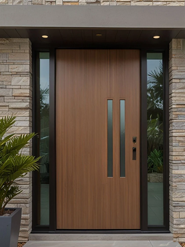 

Sixinalu Custom Main Entrance Doors Exterior Pivot Entry Door Grain Aluminum Front Casement Interior Door Panel Home Decor