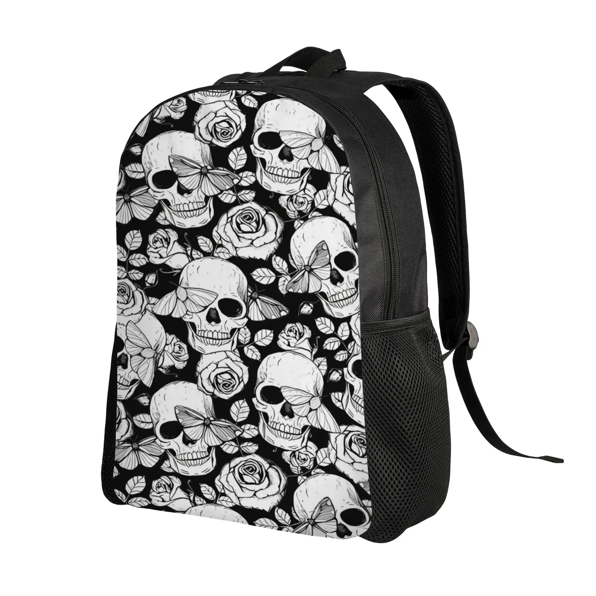 Graffiti Dark Skull Anime Backpack  Stylish Backpacks Unisex Camping Soft School Bags Design Rucksack