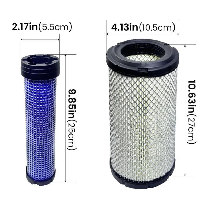 SHGO-Filtro dell'aria interno ed esterno per Kawasaki 11013-7044 e 11013-7045-2 Set, adatto per Donaldson P821575 e P822858