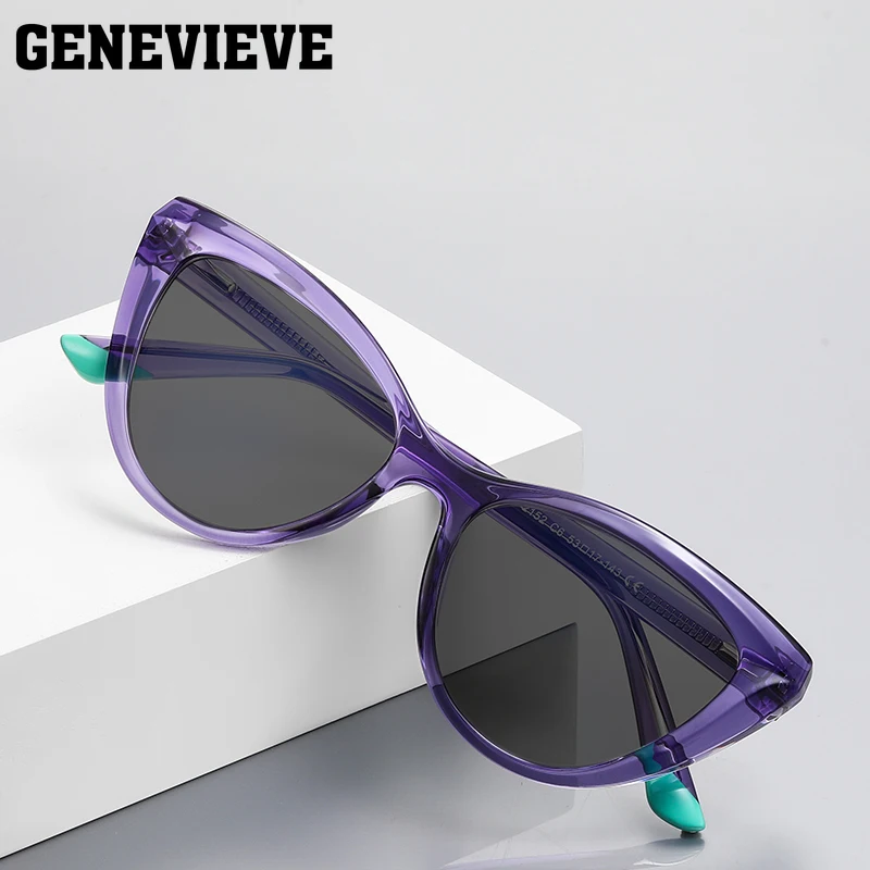 GENEVIEVE Fashion Cat Eye Polarized Sunglasses UV Protection Personalized Women Customizable Prescription Sunglasses 2152