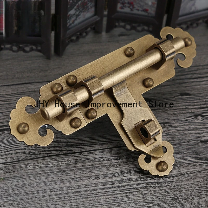 

Защелка для защитных ворот, латунный цельный болт, усиленный прочный замок для деревянных дверей, защелка-фиксатор для садовых и дворовых ворот + 8 шурупов