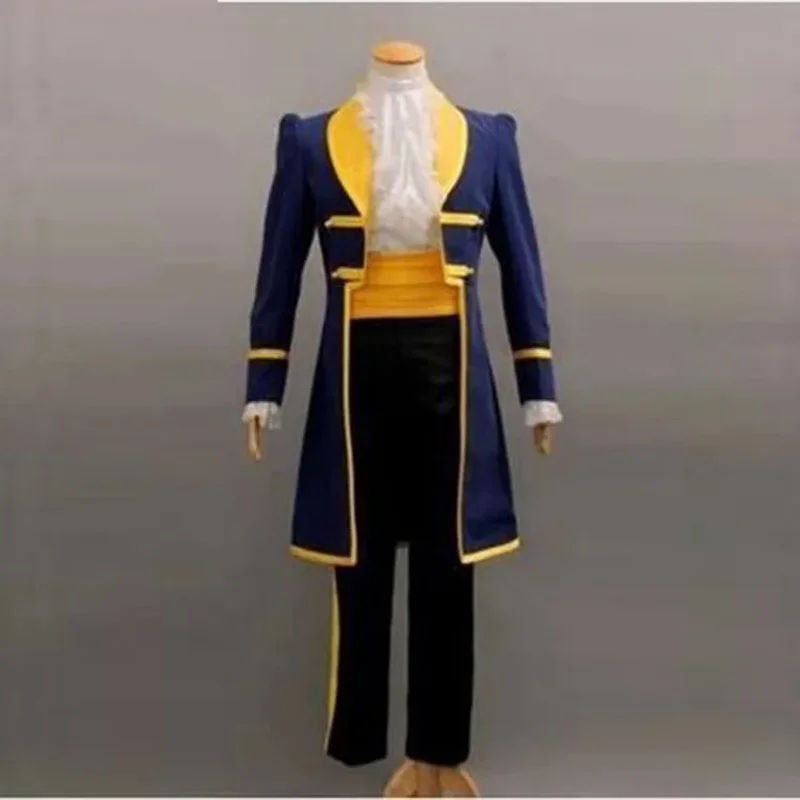 Adult Kids Beauty And The Beast Cosplay Costume Adult Halloween party Men Boys Fancy Dress Movie Prince beast costume For Mask