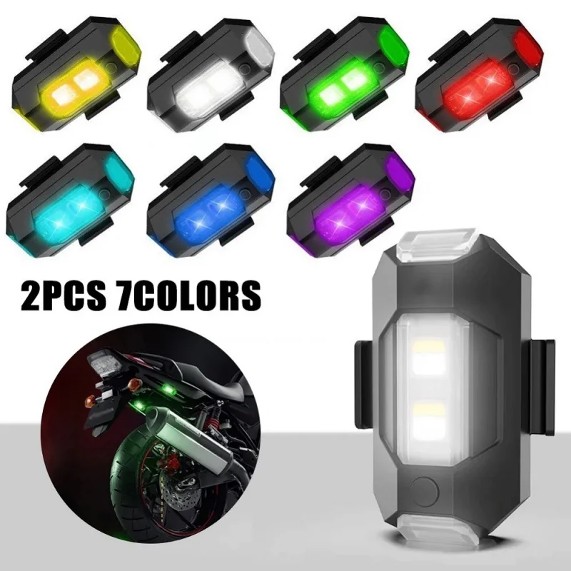 

4Pieces-Square-shaped motorcycle drone strobe light LedCruise electric vehicle truck warning light Navigator light charging