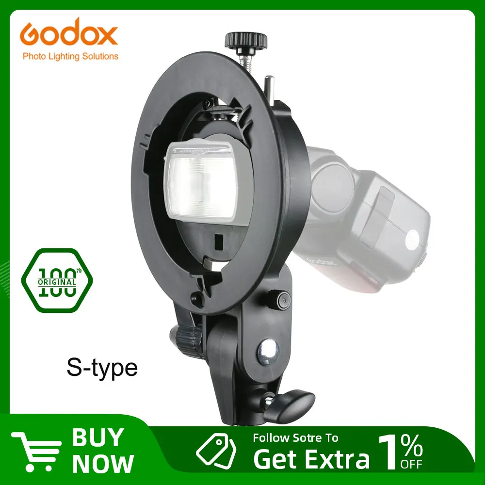 Flash 2x22: Recensione e Valutazione del Godox S-Type Bracket Bowens Mount Holder per Speedlite Flash Snoot Softbox Honeycomb