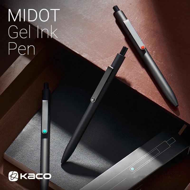 Kawaii Kaco Press Gel Pen Back to school Stationery 0.5mm Black ink Quick Dry Signature Pens 800 Meter Fluent Writing for Office image 2