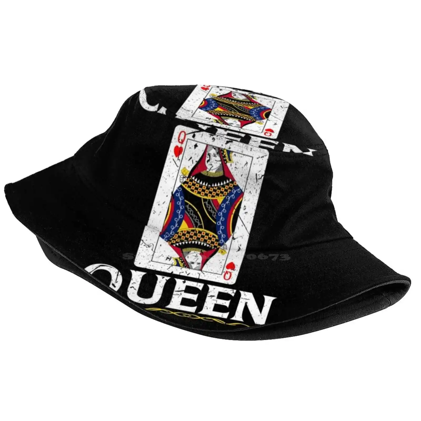 Canasta Queen Card Game Girl Player Master Sun Cap Fisherman Hat Bucket Hats Canasta Queen Game Player Canasta Girl Casino