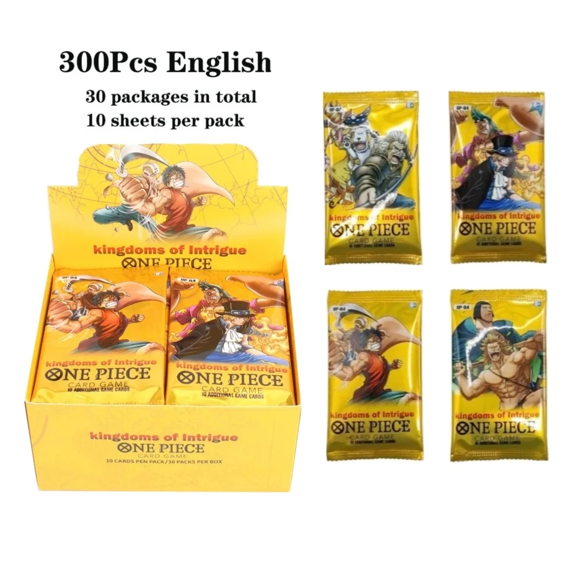 Juego de Cartas de Anime ONE PIECE, Reinos de Intriga OP-04, Luffy Zoro, Colección de Cartas Periféricas de Anime, Juguetes y Regalos para Niños