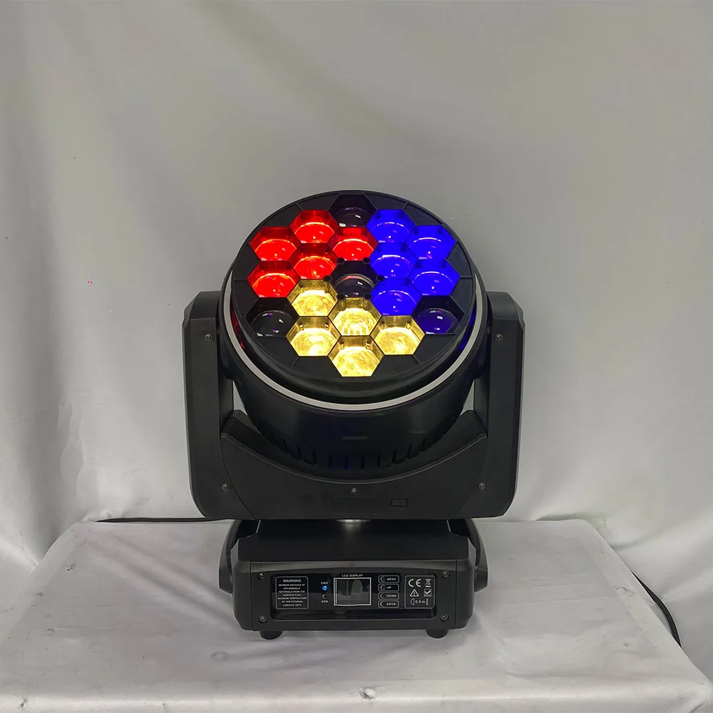 

DJ Lighting 19x40W LED Bee Eyes Moving Head Wash Zoom Stage Light со светодиодной полосой, управляемый индивидуально для вечеринок, шоу