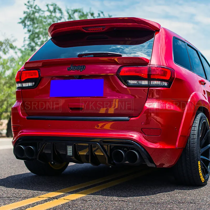 Factory ABS Carbon Fiber Rear Roof Spoiler And Mid Spoiler For JEEP Grand Cherokee 2014 2015 2016 2017 2018 2019 2020
