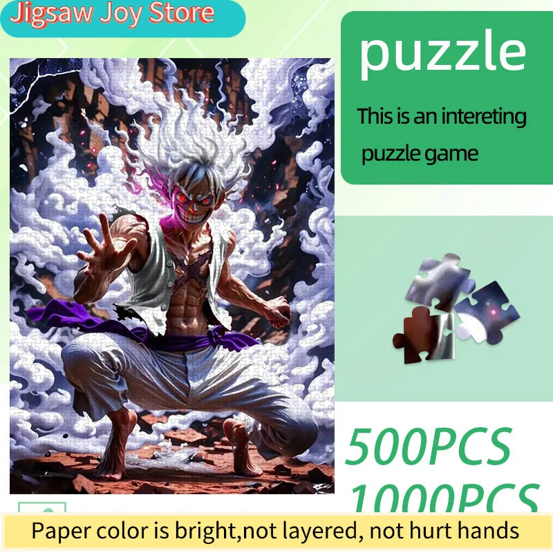 

Paper Jigsaw Puzzle, Puzzle, Exquisite Puzzle, Adult Puzzle (Anime Character Luffy in Gear Fourth Form, White Smoke Effect, R