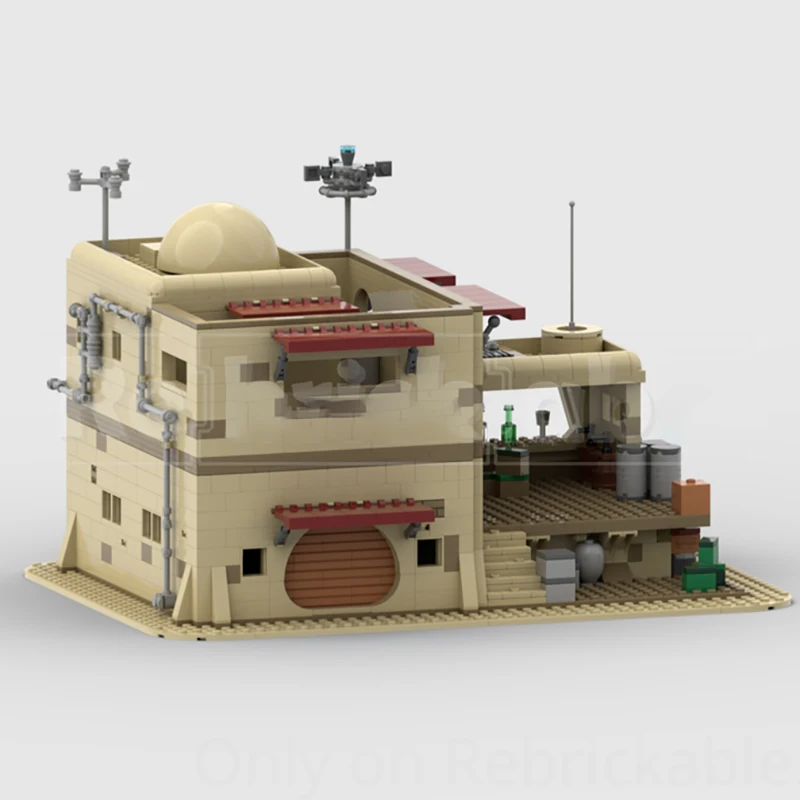 New products, MOC building blocks, planetary movie scene models, smugglers' nest, modular design, DIY puzzle toy assembly set