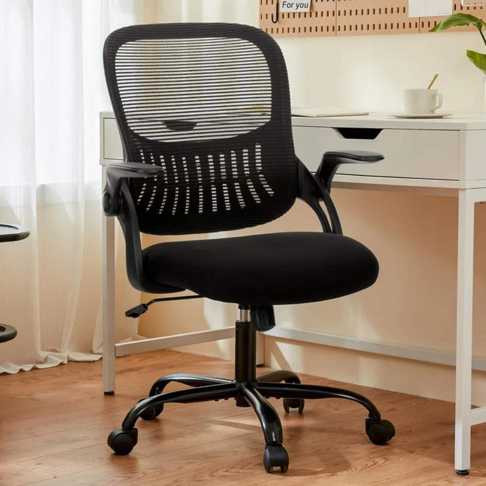 

Furniture chairs Height Adjustable Office Computer Desk chair, Ergonomic Mid-Back Mesh Rolling Work Swivel chairs with Wheels