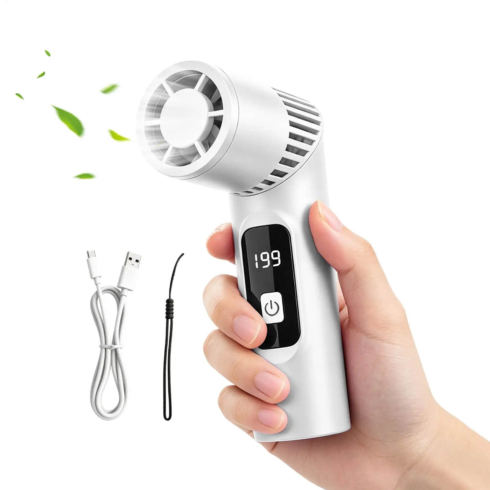 Portable Handheld Fan 1800mAh Rechargeable Adjustable Speed Small cooling Fan for Women Men Camping Hiking Backpacking Picnic