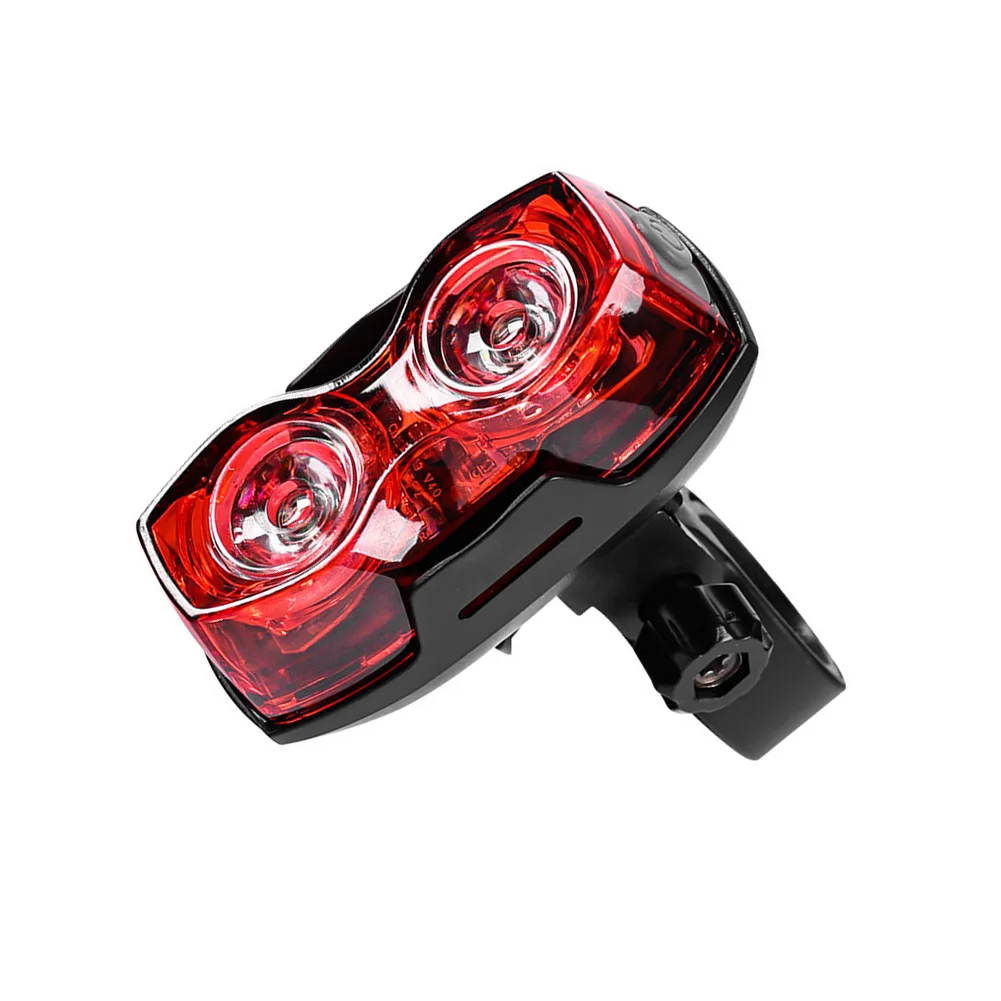 Mountain Bike Taillight with Dual LED Beads for Improved Rear Visibility in Dusk Dawn Conditions 7x3.5x3cm Red