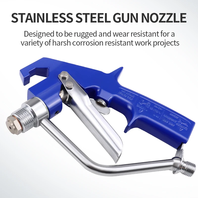 Airless Spray Gun 5000PSI Heavy Duty Textrue Gun, 4-Finger With Guard  for 960/7900/833 Spray Machine