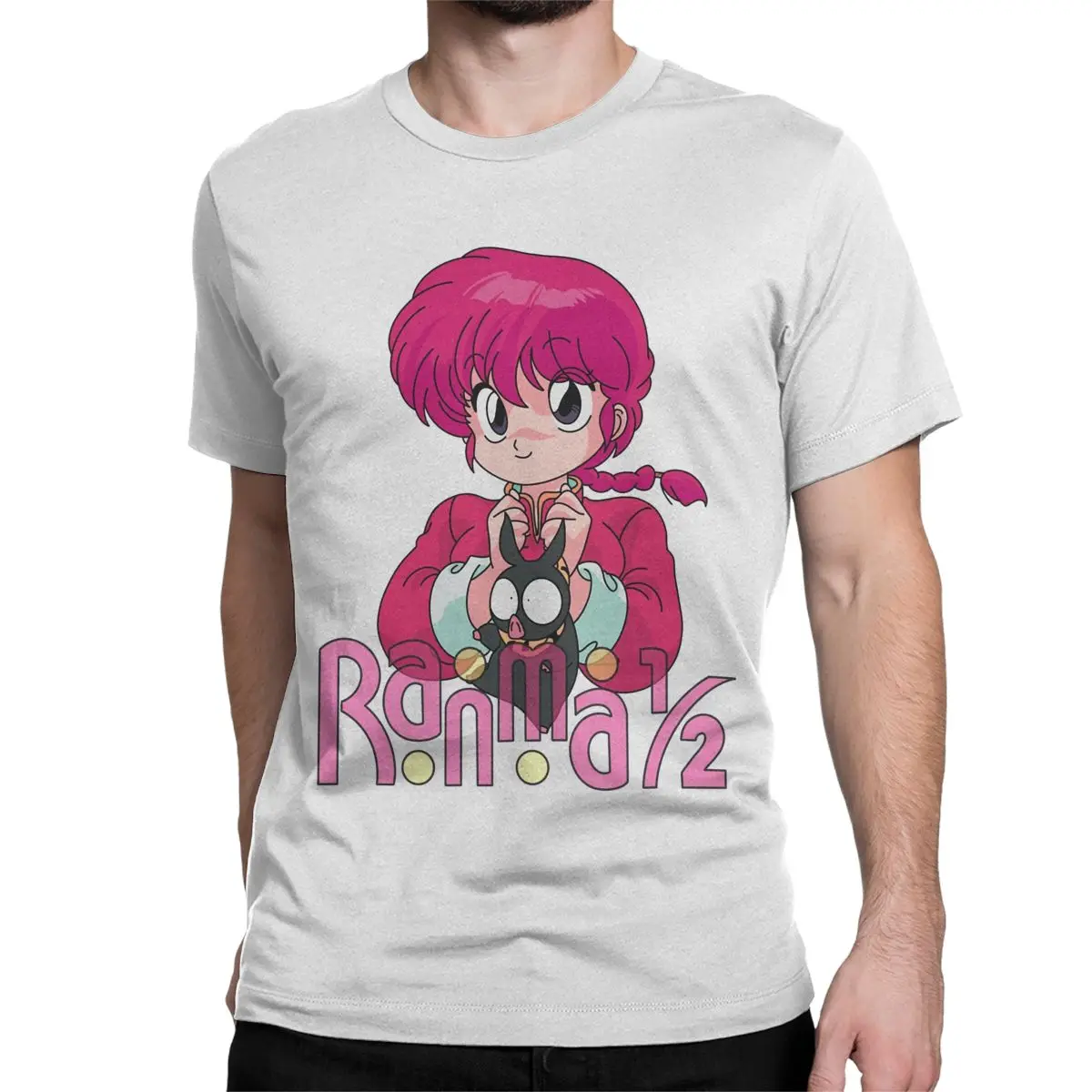 Men Women Japanese Comedy Anime T Shirts Ranma 1/2 100% Cotton Clothing Vintage Short Sleeve O Neck Tees Plus Size T-Shirts