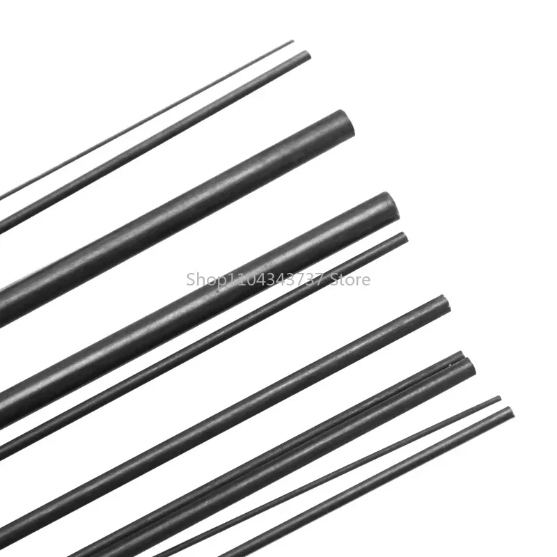 Solids Carbon Fiber Rod 1mm 2mm 3mm 4mm 5mm -18mm Reinforcement Rod High Strength Light Weight for DIY Length:100-500mm